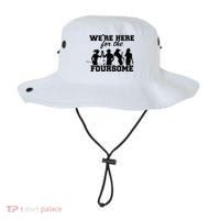We're Here For The Foursome Funny Sarcasm Golf Lover Golfer Bucket Hat thumb 0