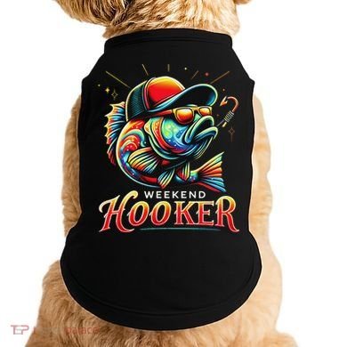 Weekend Hookerr Funny Fish Dad Love Fishing Father's Day Doggie Tank