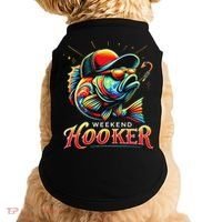 Weekend Hookerr Funny Fish Dad Love Fishing Father's Day Doggie Tank thumb 0