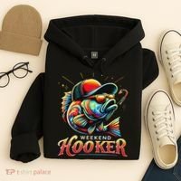 Weekend Hookerr Funny Fish Dad Love Fishing Father's Day Hoodie thumb 4