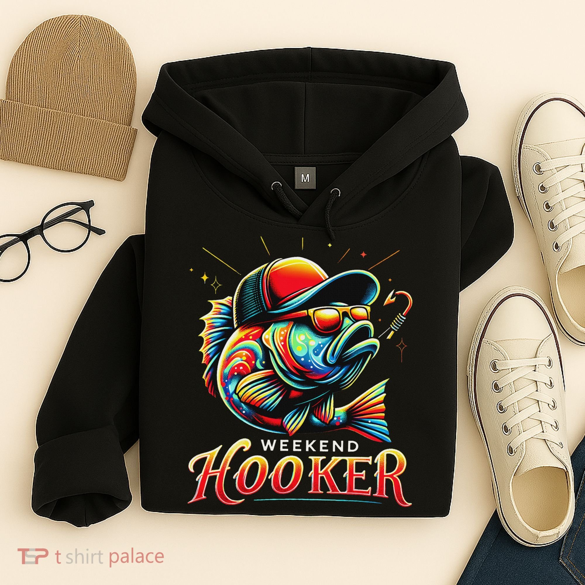 Weekend Hookerr Funny Fish Dad Love Fishing Father's Day Hoodie