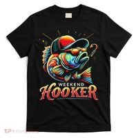 Weekend Hookerr Funny Fish Dad Love Fishing Father's Day T-Shirt thumb 0