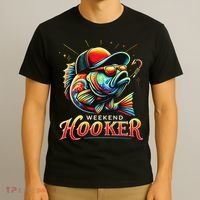 Weekend Hookerr Funny Fish Dad Love Fishing Father's Day T-Shirt thumb 3
