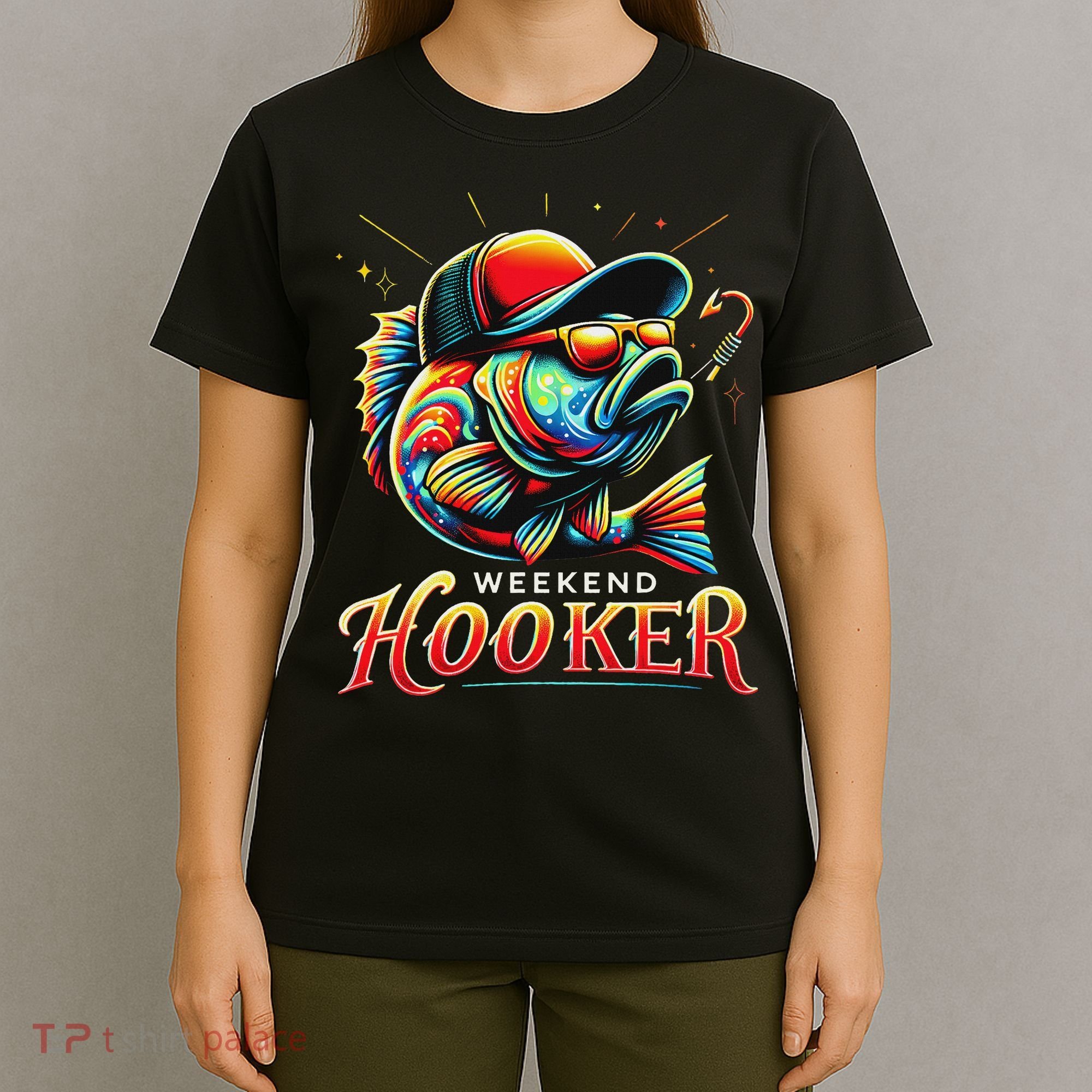 Weekend Hookerr Funny Fish Dad Love Fishing Father's Day T-Shirt