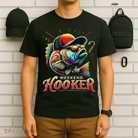 Weekend Hookerr Funny Fish Dad Love Fishing Father's Day T-Shirt thumb 6