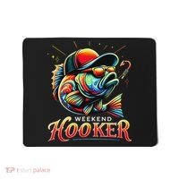 Weekend Hookerr Funny Fish Dad Love Fishing Father's Day Mousepad thumb 0