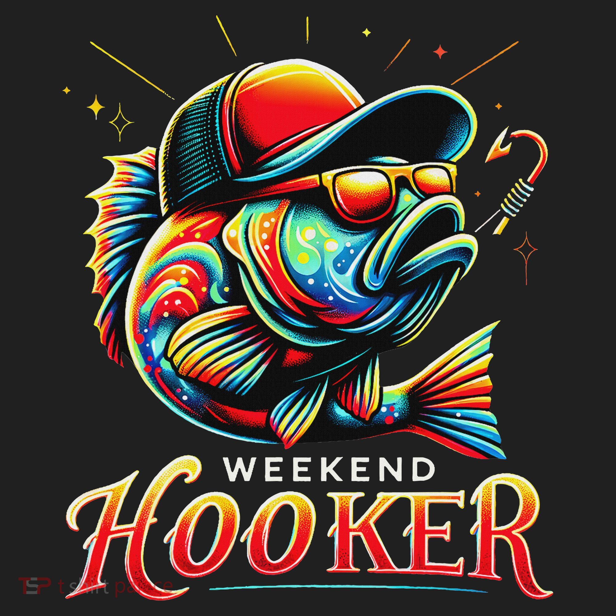 Weekend Hookerr Funny Fish Dad Love Fishing Father's Day Hat