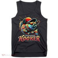 Weekend Hookerr Funny Fish Dad Love Fishing Father's Day Tank Top thumb 0