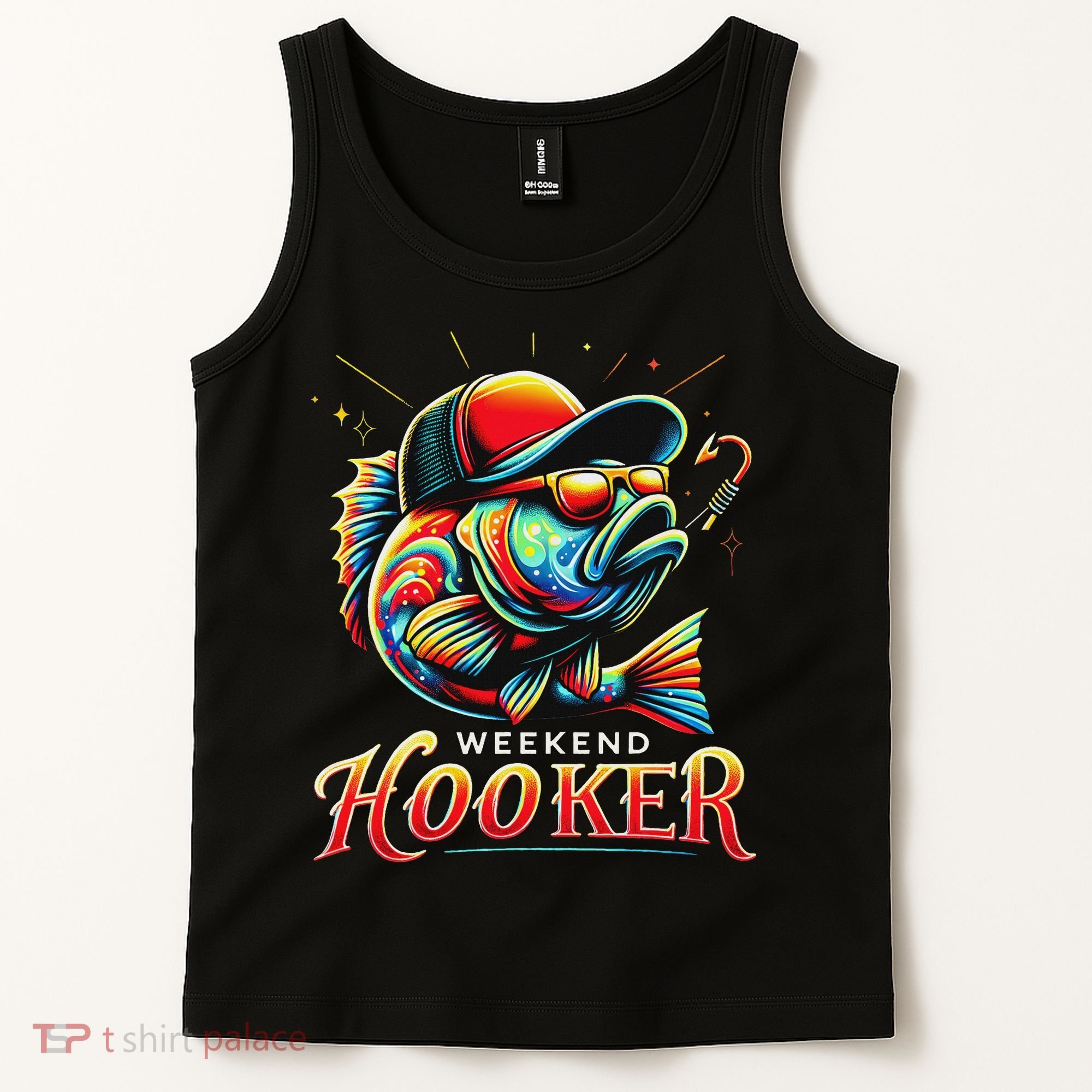 Weekend Hookerr Funny Fish Dad Love Fishing Father's Day Tank Top