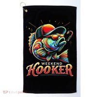 Weekend Hookerr Funny Fish Dad Love Fishing Father's Day Golf Towel thumb 0