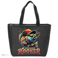 Weekend Hookerr Funny Fish Dad Love Fishing Father's Day Tote Bag thumb 0