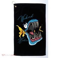 Weekend Hooker Fishing Golf Towel thumb 0