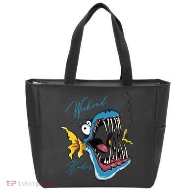 Weekend Hooker Fishing Tote Bag