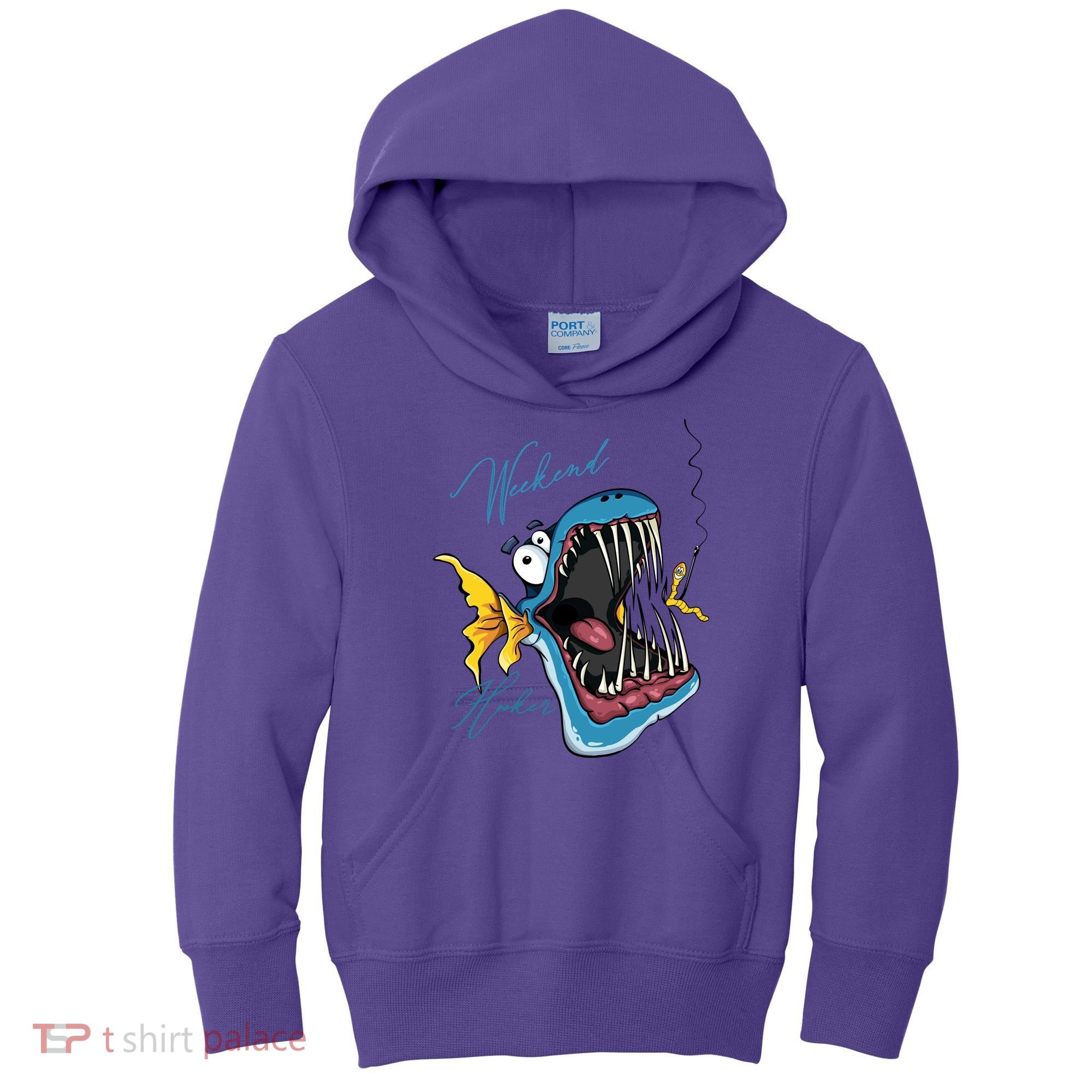 Weekend Hooker Fishing Kids Hoodie