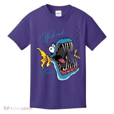 Weekend Hooker Fishing Kids T-Shirt