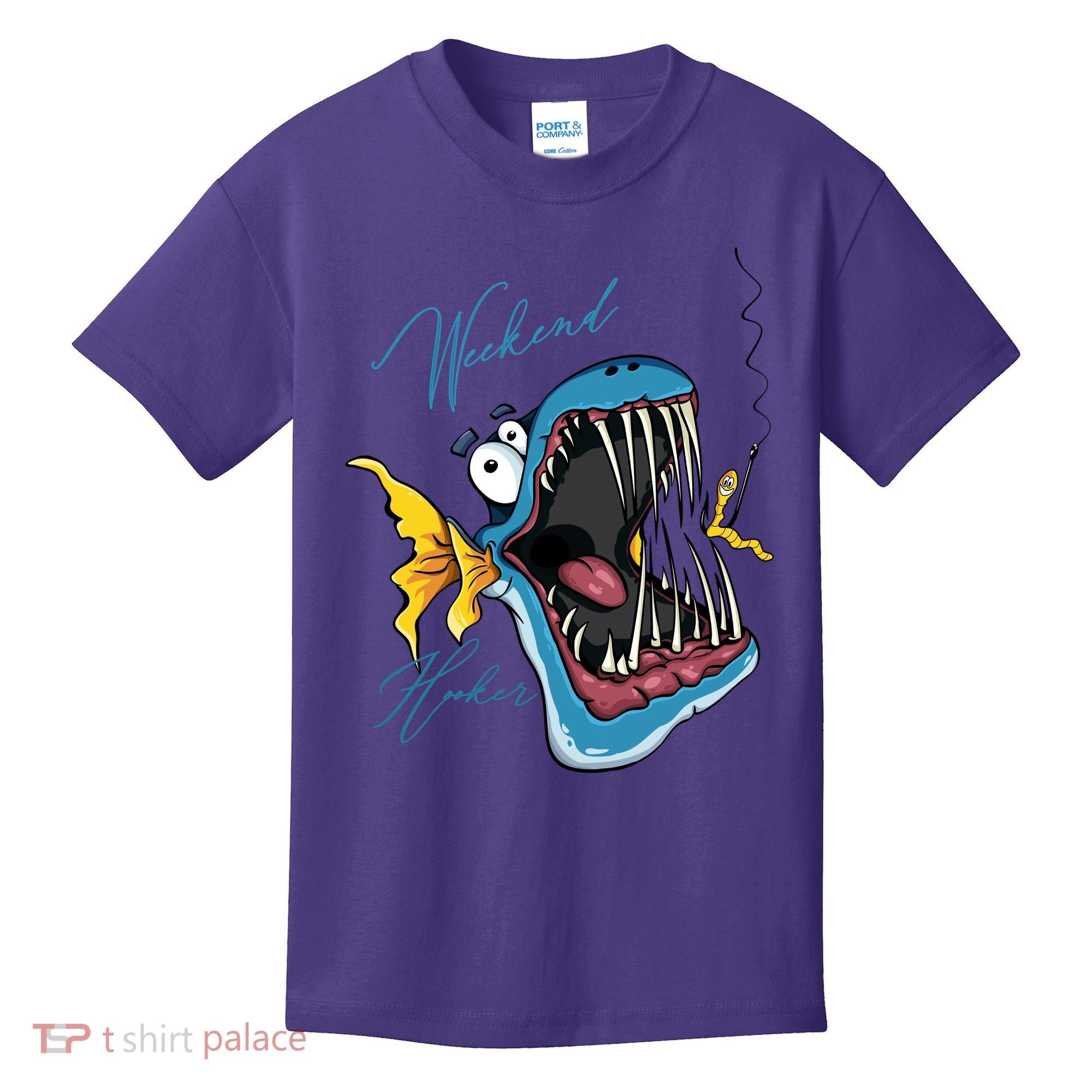Weekend Hooker Fishing Kids T-Shirt