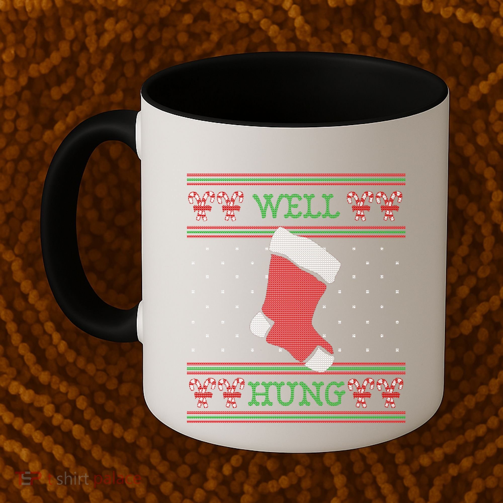 Well Hung Funny Adult Ugly Christmas Style Gift Coffee Mug