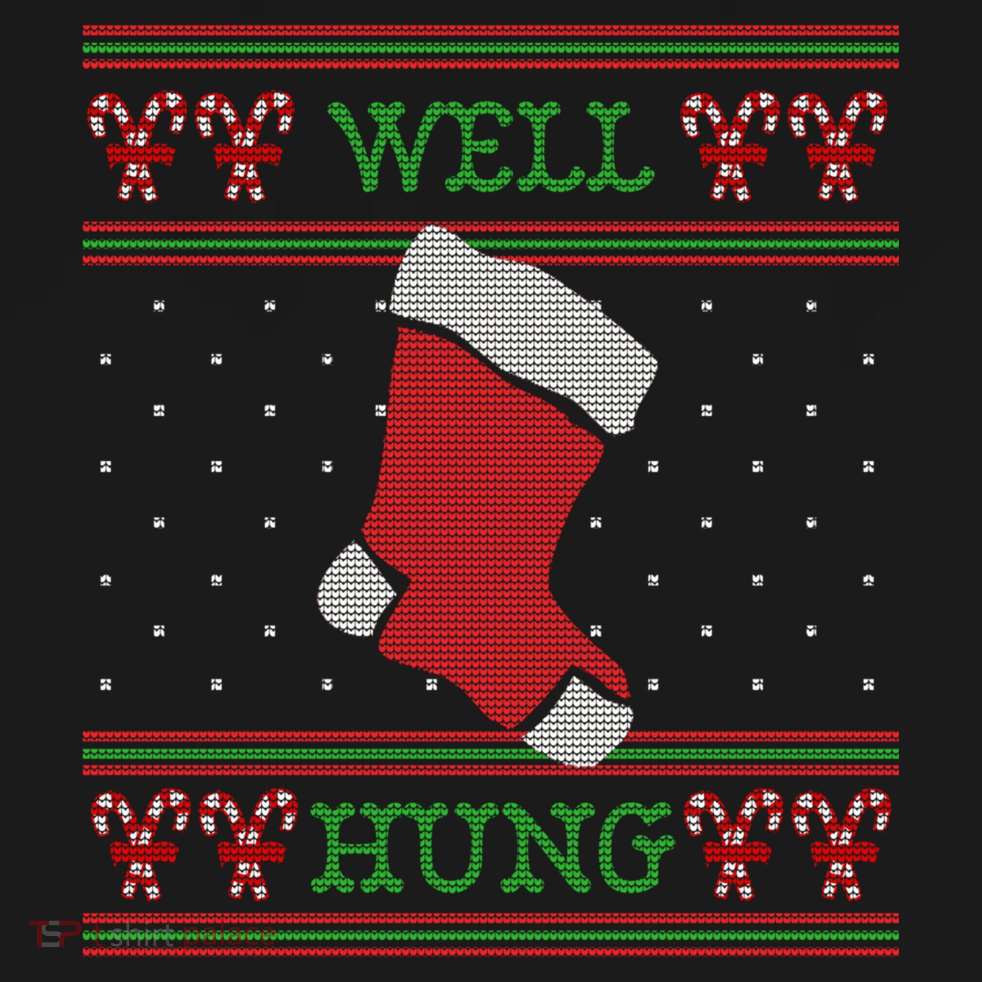 Well Hung Funny Adult Ugly Christmas Style Gift Women's Hoodie