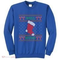 Well Hung Funny Adult Ugly Christmas Style Gift Sweatshirt thumb 0