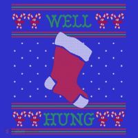 Well Hung Funny Adult Ugly Christmas Style Gift Coaster thumb 2