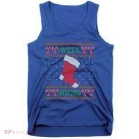 Well Hung Funny Adult Ugly Christmas Style Gift Tank Top thumb 0