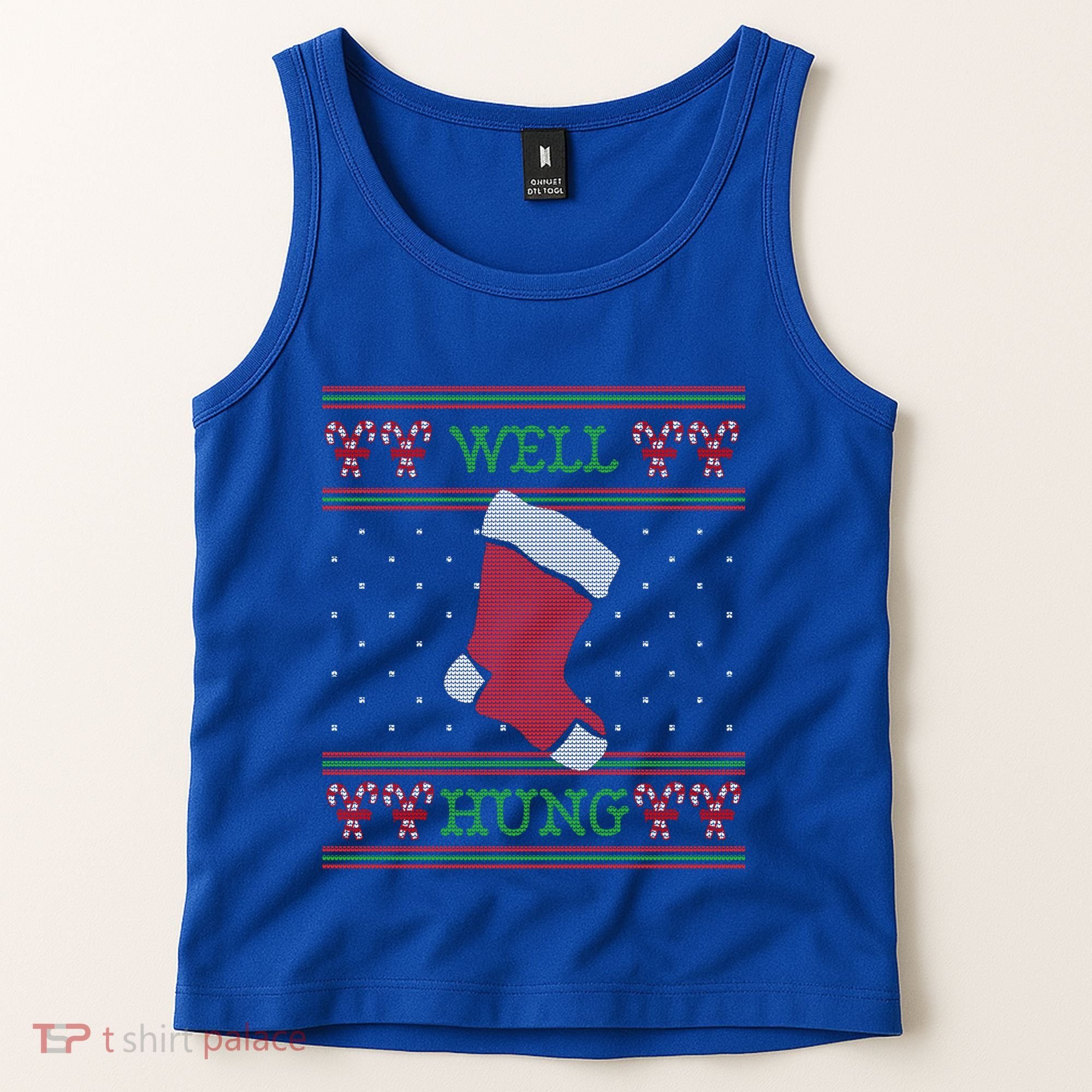 Well Hung Funny Adult Ugly Christmas Style Gift Tank Top