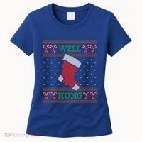 Well Hung Funny Adult Ugly Christmas Style Gift Women's T-Shirt thumb 0
