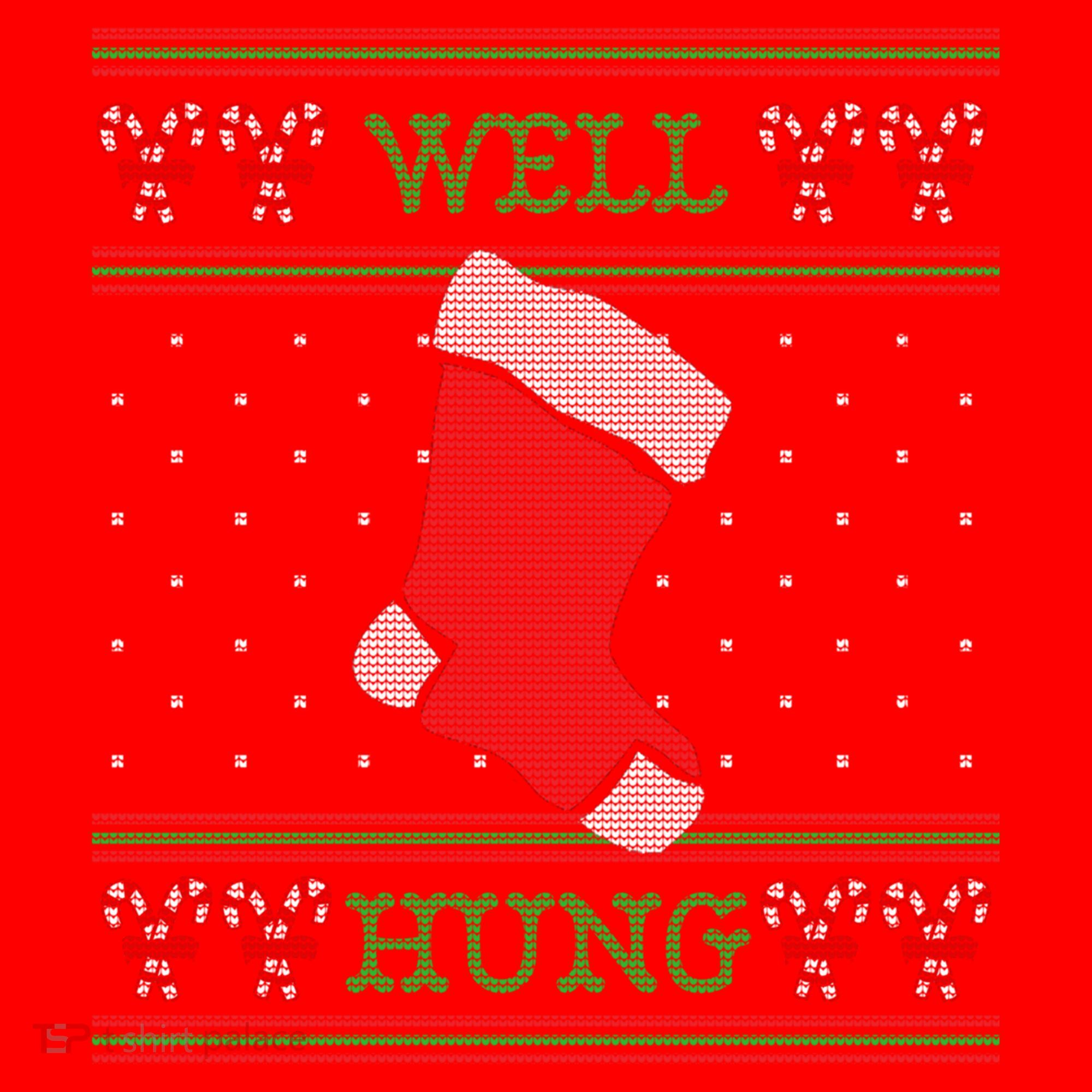 Well Hung Funny Adult Ugly Christmas Style Gift Santa Hat