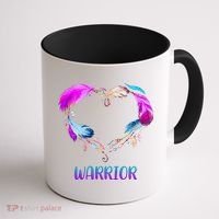Warrior Heart Feather Graphic Coffee Mug thumb 1