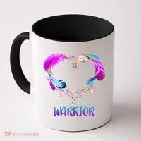 Warrior Heart Feather Graphic Coffee Mug thumb 0