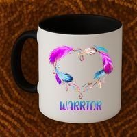 Warrior Heart Feather Graphic Coffee Mug thumb 2