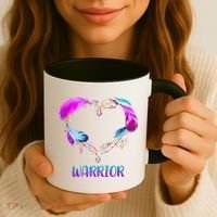 Warrior Heart Feather Graphic Coffee Mug thumb 3