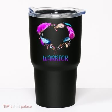 Warrior Heart Feather Graphic Tumbler