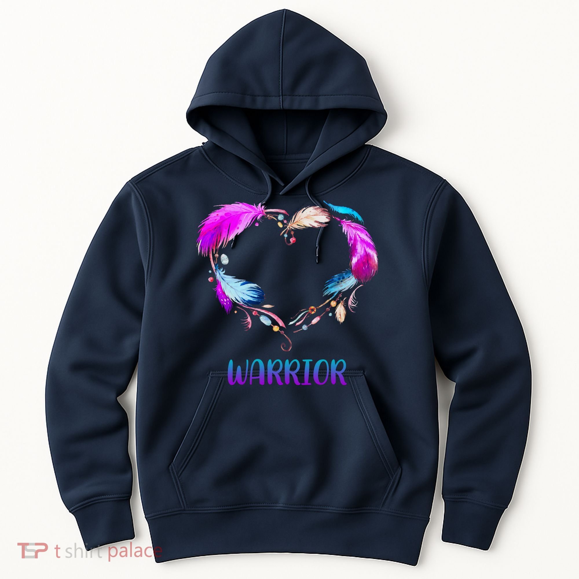 Warrior Heart Feather Graphic Hoodie