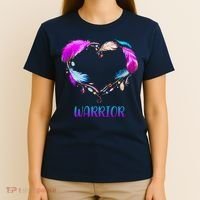 Warrior Heart Feather Graphic T-Shirt thumb 4