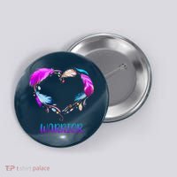 Warrior Heart Feather Graphic Button thumb 0