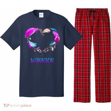Warrior Heart Feather Graphic Pajama Set