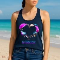 Warrior Heart Feather Graphic Women's Tank Top thumb 2