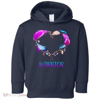 Warrior Heart Feather Graphic Toddler Hoodie