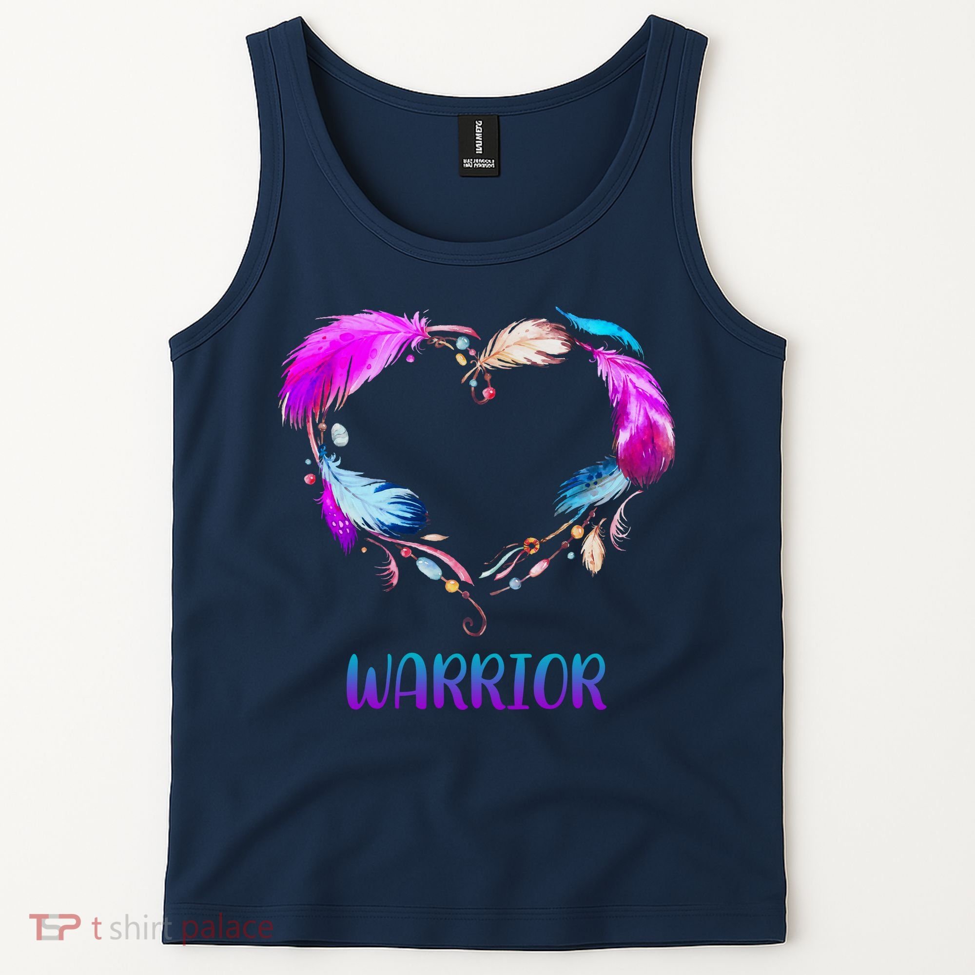 Warrior Heart Feather Graphic Tank Top