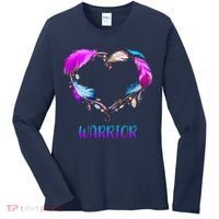 Warrior Heart Feather Graphic Women's Long Sleeve Shirt thumb 0