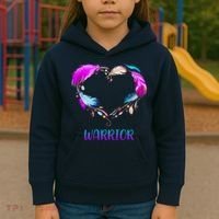 Warrior Heart Feather Graphic Kids Hoodie thumb 3