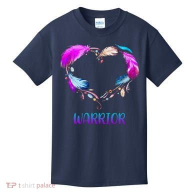 Warrior Heart Feather Graphic Kids T-Shirt