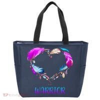 Warrior Heart Feather Graphic Tote Bag thumb 0