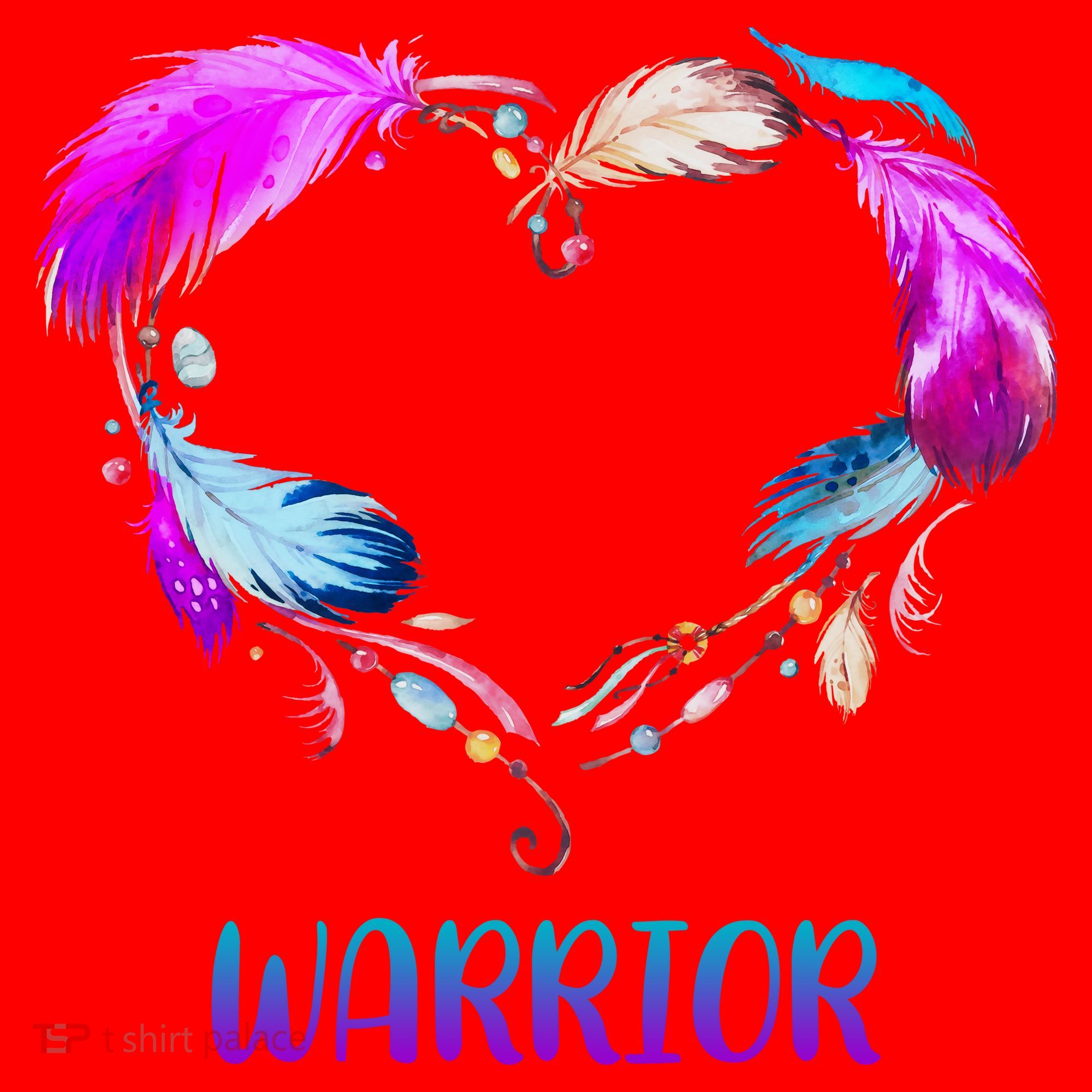 Warrior Heart Feather Graphic Santa Hat