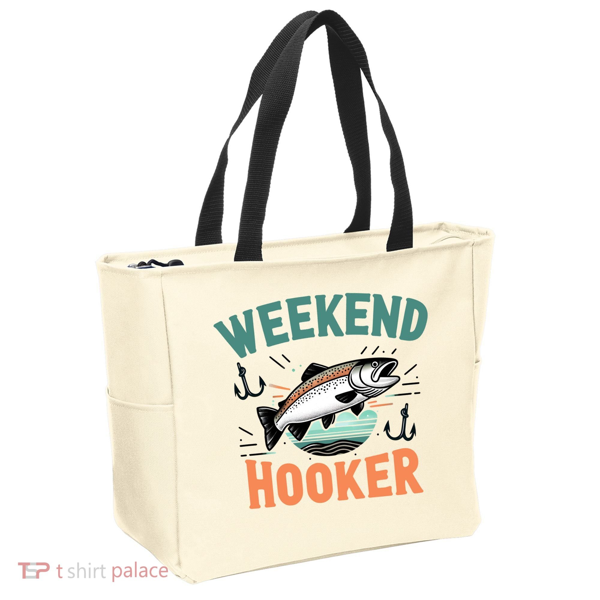 Weekend Hooker Fishing Tote Bag