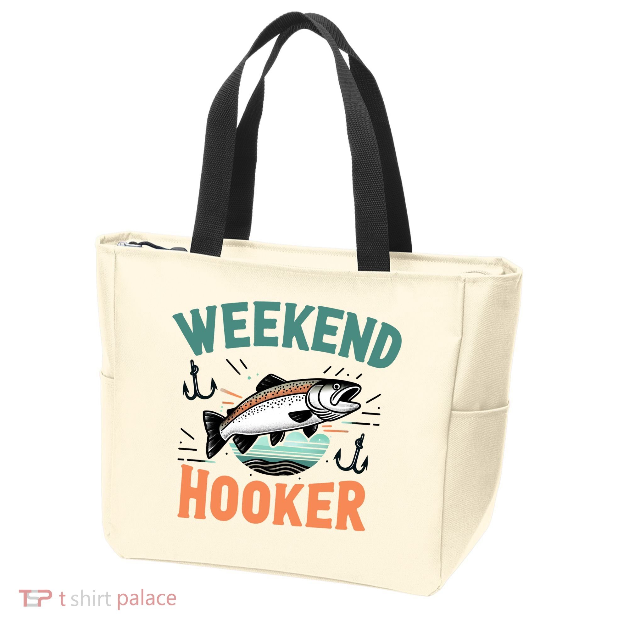 Weekend Hooker Fishing Tote Bag