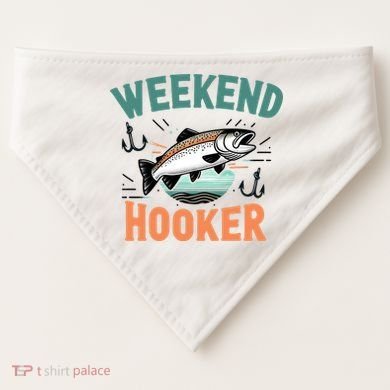 Weekend Hooker Fishing USA-Made Doggie Bandana