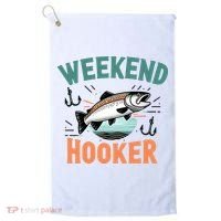 Weekend Hooker Fishing Golf Towel thumb 0