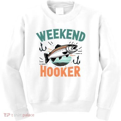 Weekend Hooker Fishing Kids Sweatshirt